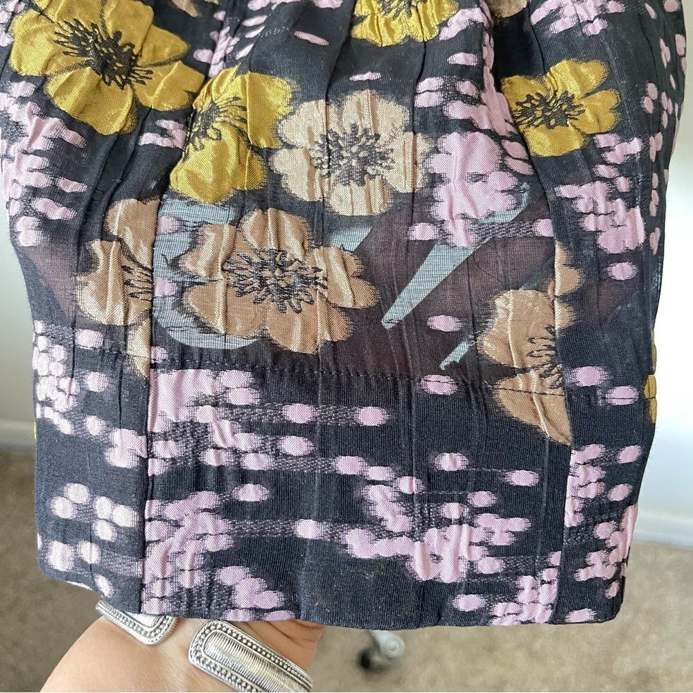 Anthropologie Jacquard A-line Floral mini dress NWT size 4 - Picture 4 of 12